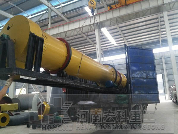 河南商丘的客戶，您采購(gòu)的Ф1200×8m雞糞烘干機(jī)已發(fā)出